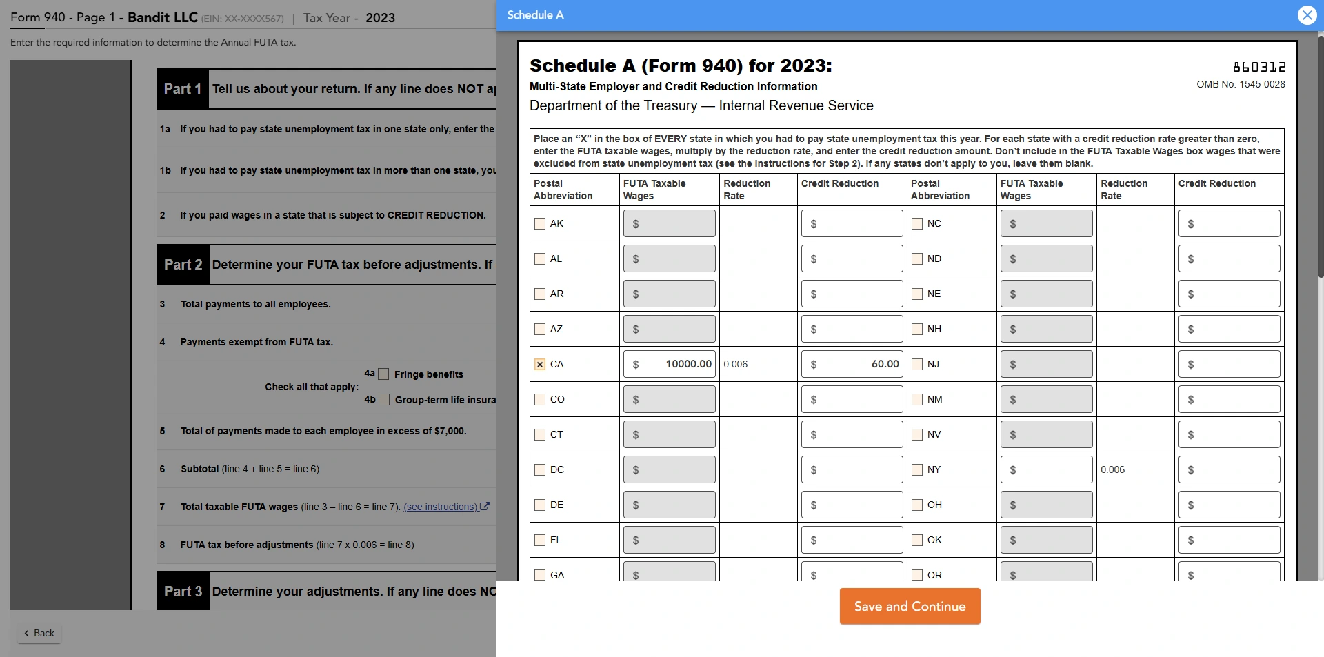 Complete Schedule A (Form 940)